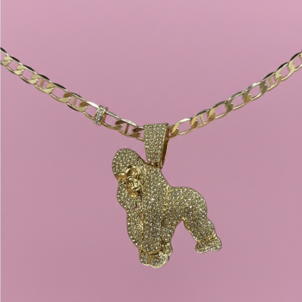 Gold Gorilla Pendant Necklace